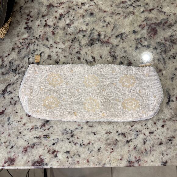 Bags by Josef Beige Beaded Evening Bag Purse tote - Japan - Picture 3 of 9